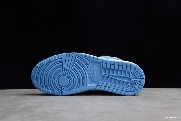 University Blue White AIR Jordan 1 High Retro 555088-134 Black 0502